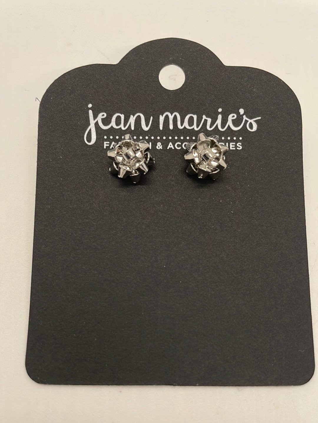 Silver Small Gift Bow Stud