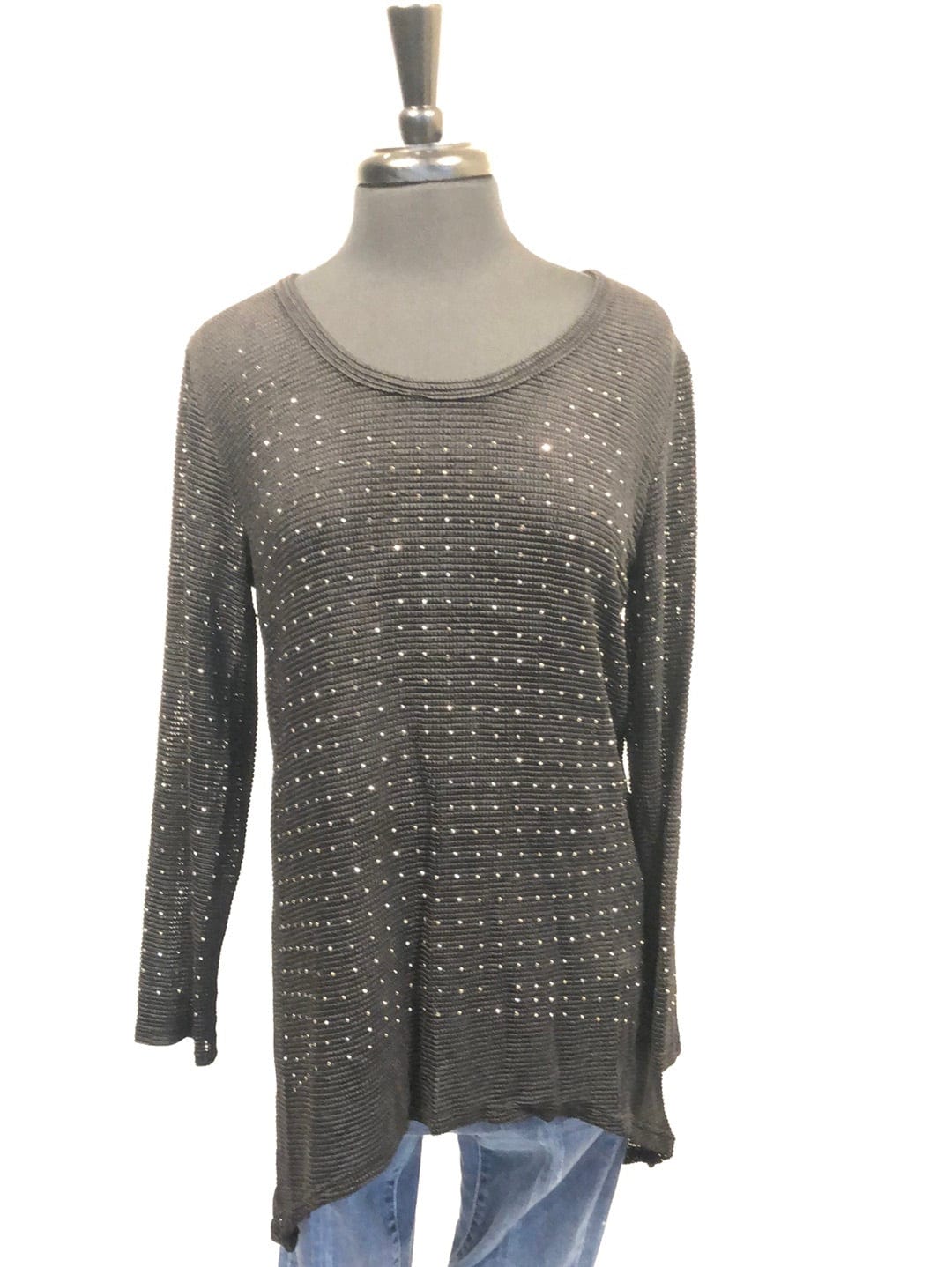 Black Rhinestone Pullover