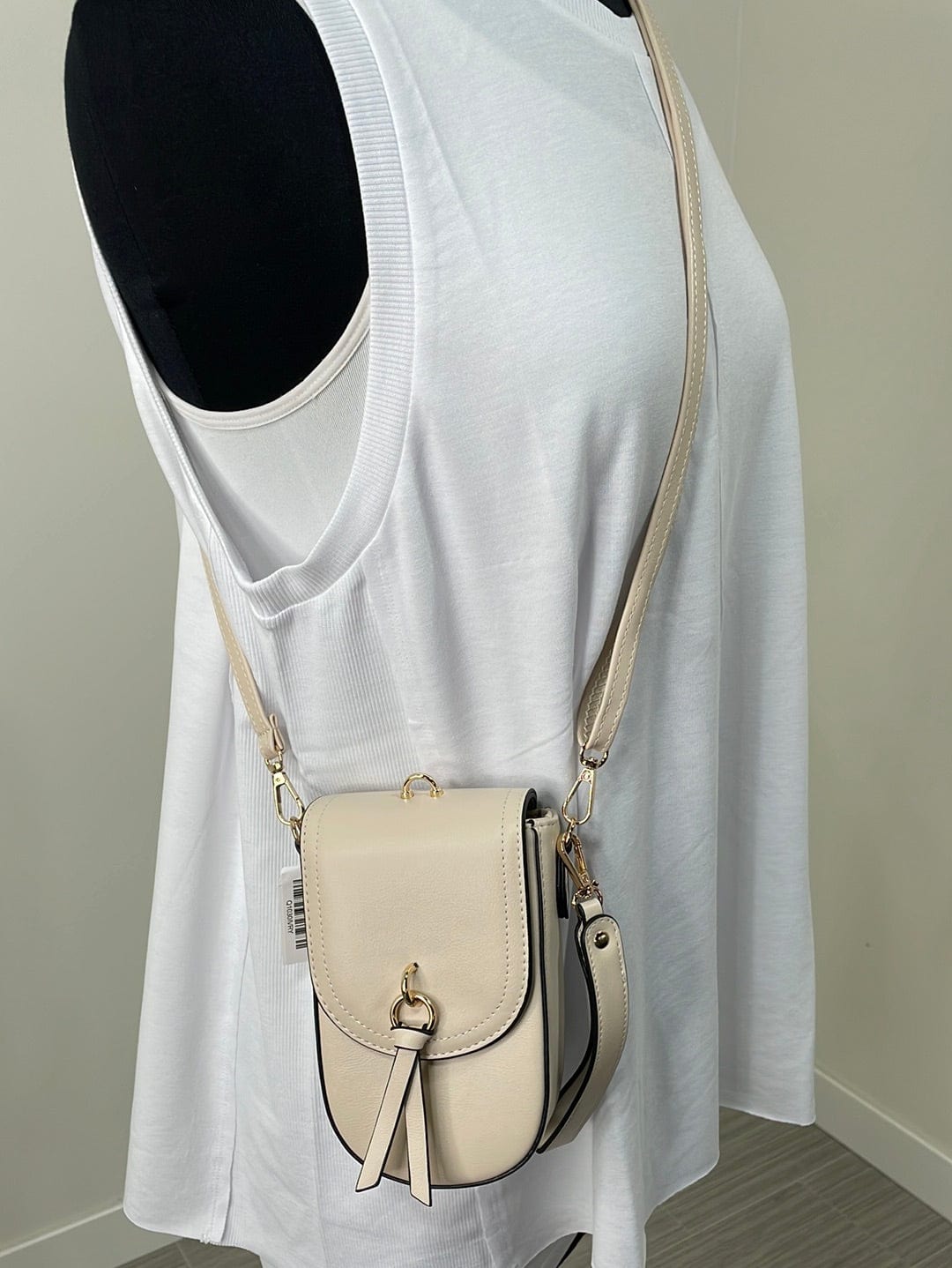 Ivory Phone Crossbody W/ Slots
