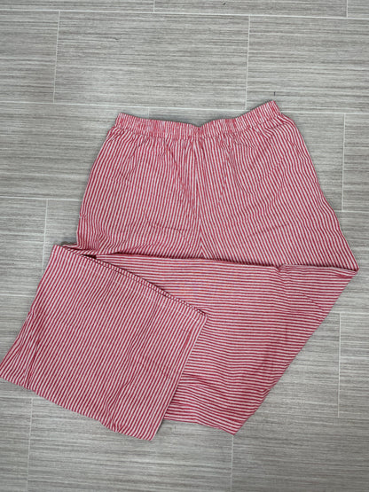 Red Pinstripe Wide Leg Pants