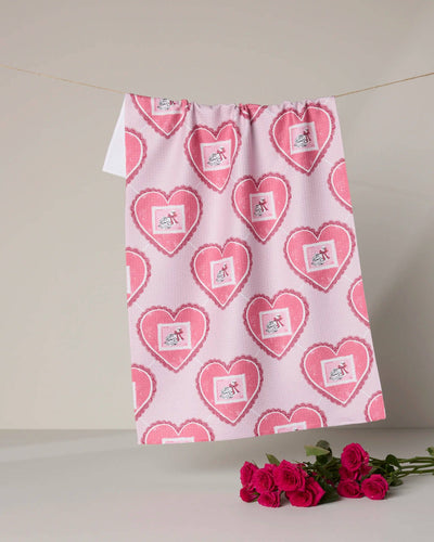 Geometry Swan Argyle Tea Towel