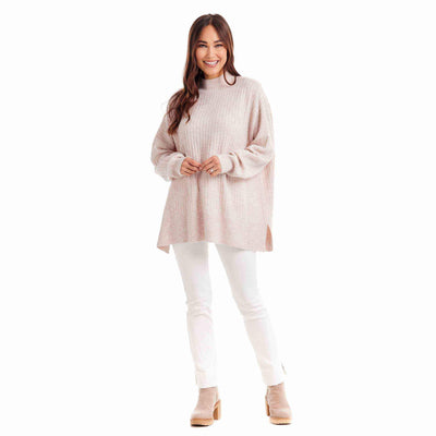 Light Pink Milo Ribbed Onesize Sweater