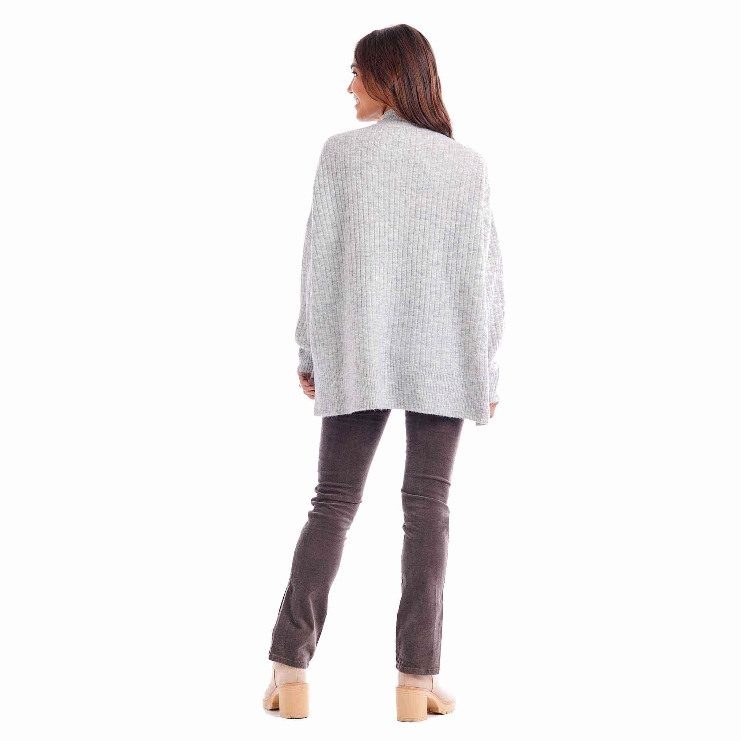 Heather Grey Milo Ribbed Onesize Sweater