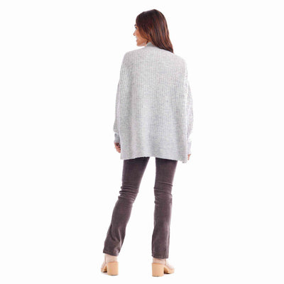 Heather Grey Milo Ribbed Onesize Sweater