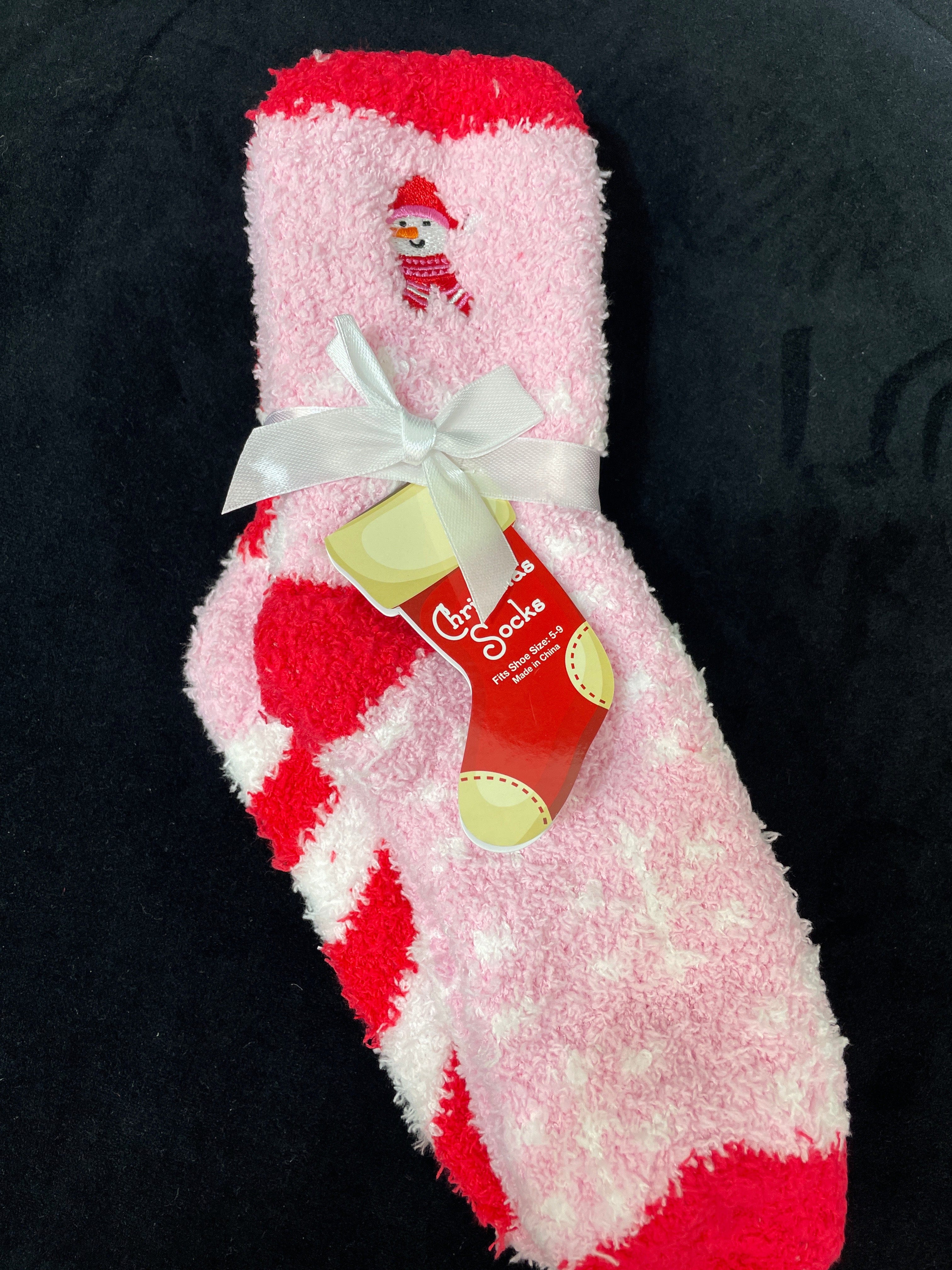 Pink & Snowman Butter Socks 2pk
