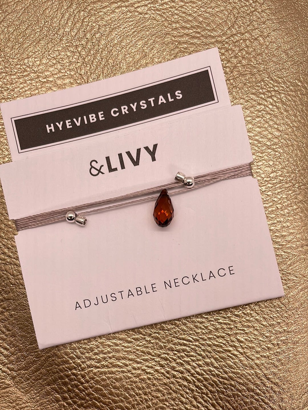 Hyevibe Crystal Slider - Smoked Amber on Silver