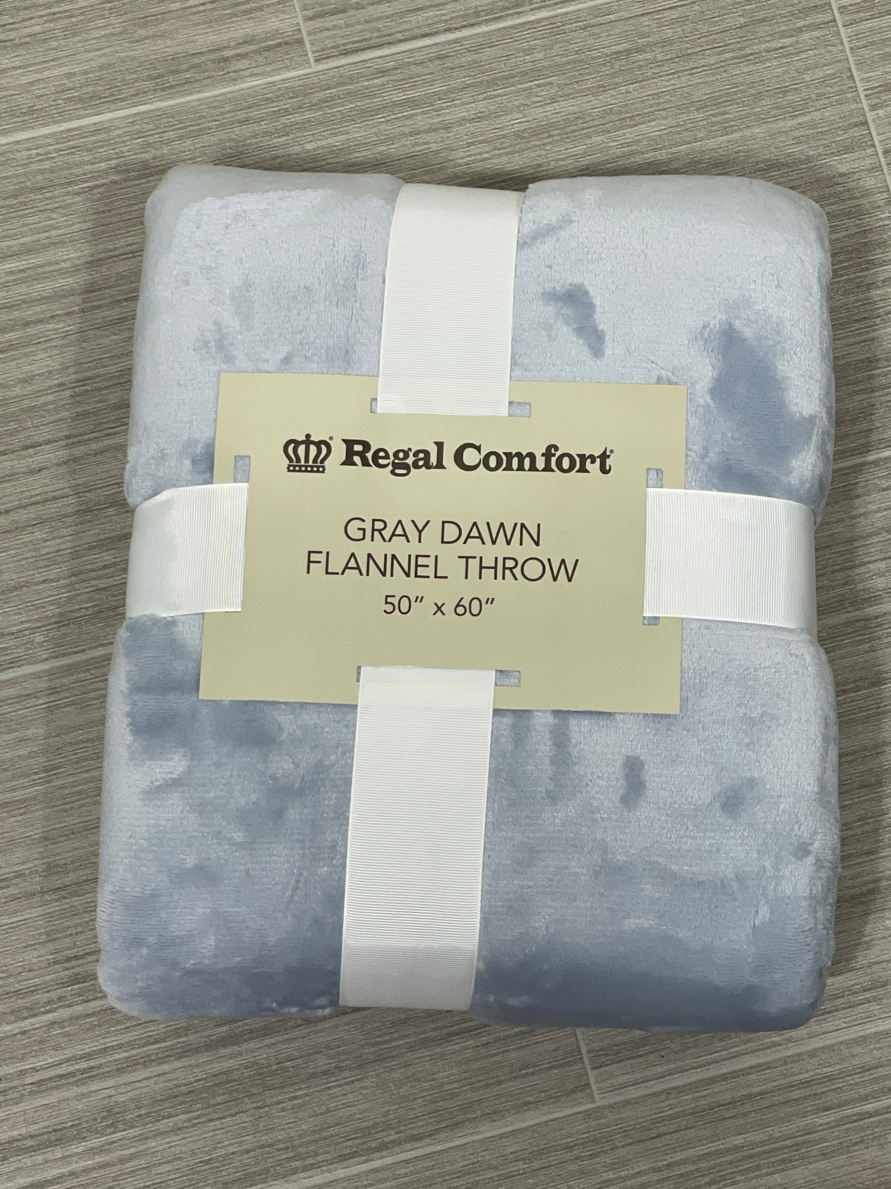 Gray Dawn Flannel Throw
