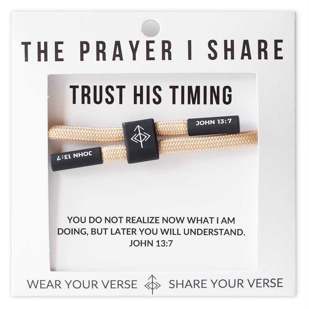 TRUST HIS TIMING Christian Cord Bracelet | Father's Day