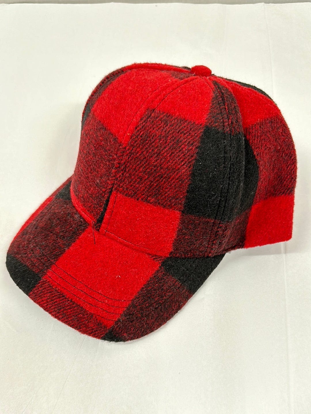 Black Red Buffalo Plaid Baseball Cap