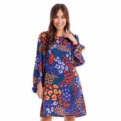 Blue Leopard Maddy Dress