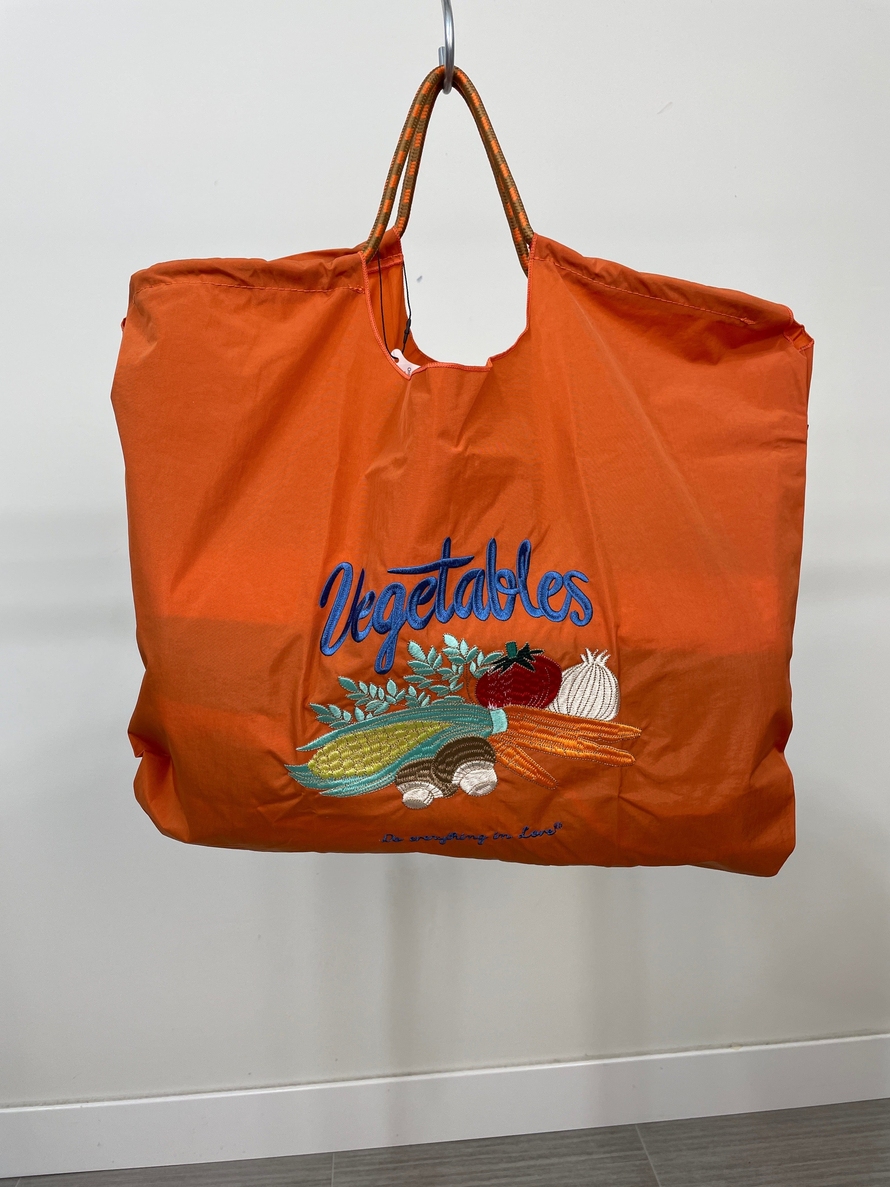 Orange Vegetable Rope Bag