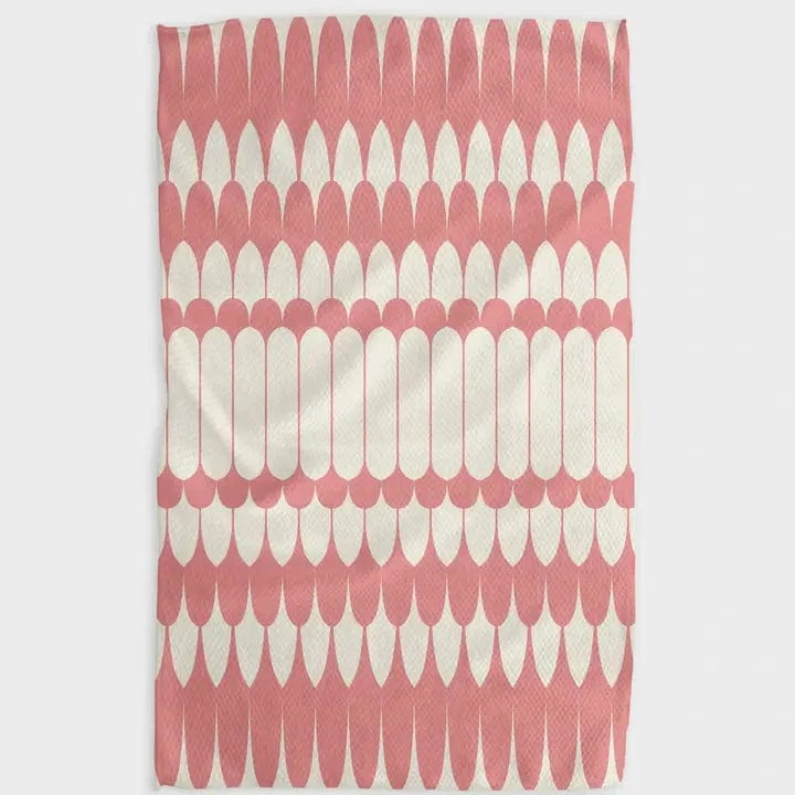 Geometry Salle Rose Tea Towel