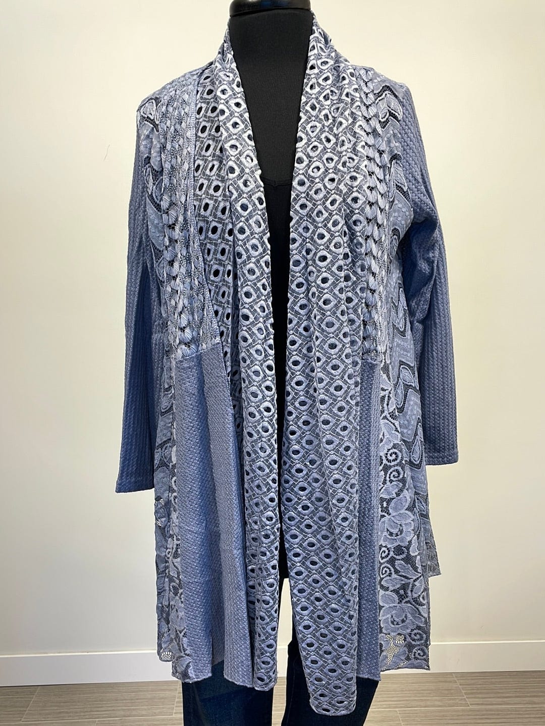 Periwinkle Multi Textured Cardigan