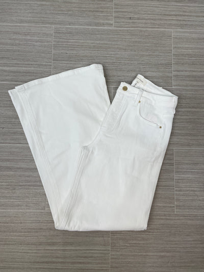White High Rise Wide Leg Pant