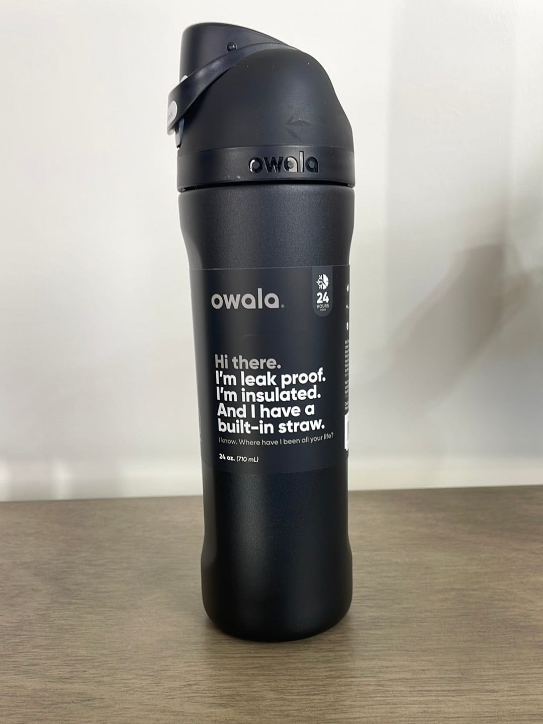 Very, Very Dark Owala FreeSip Stainless Steel 24oz