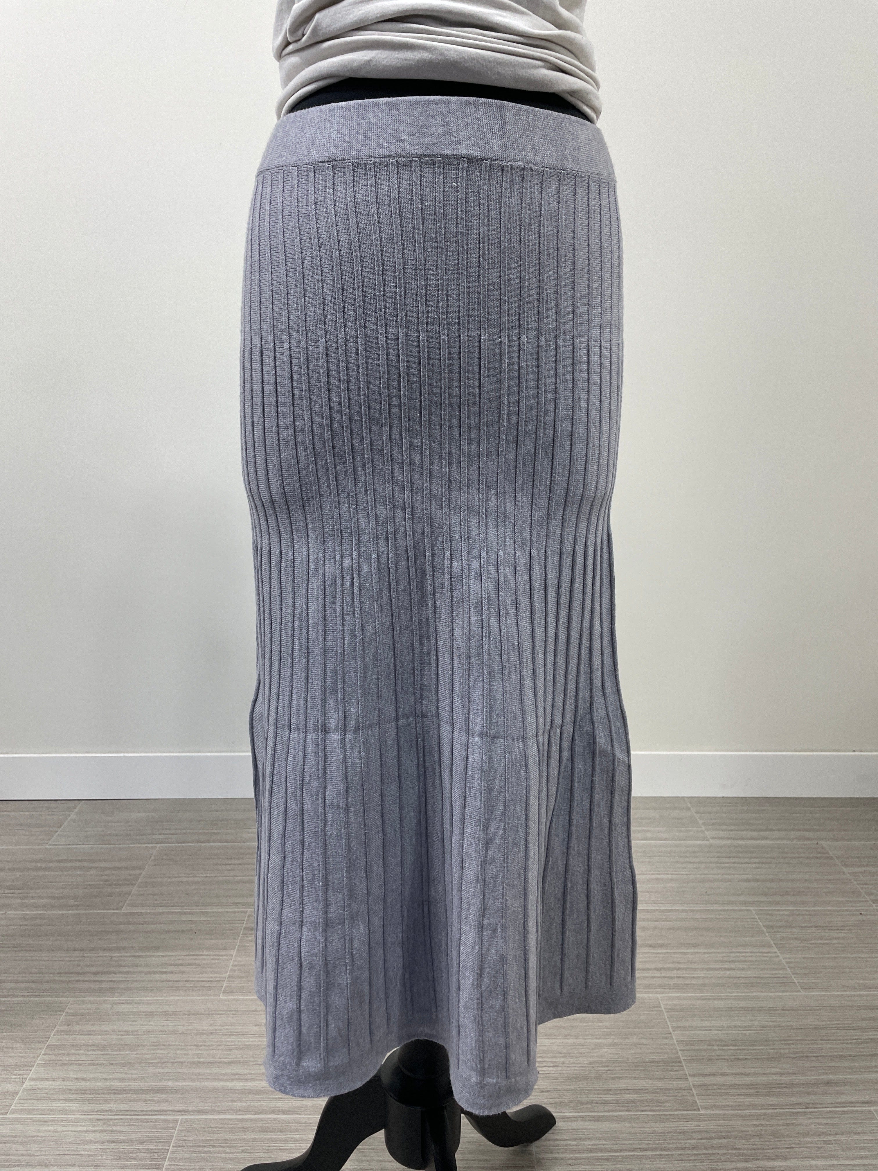 Grey Knit Long Skirt