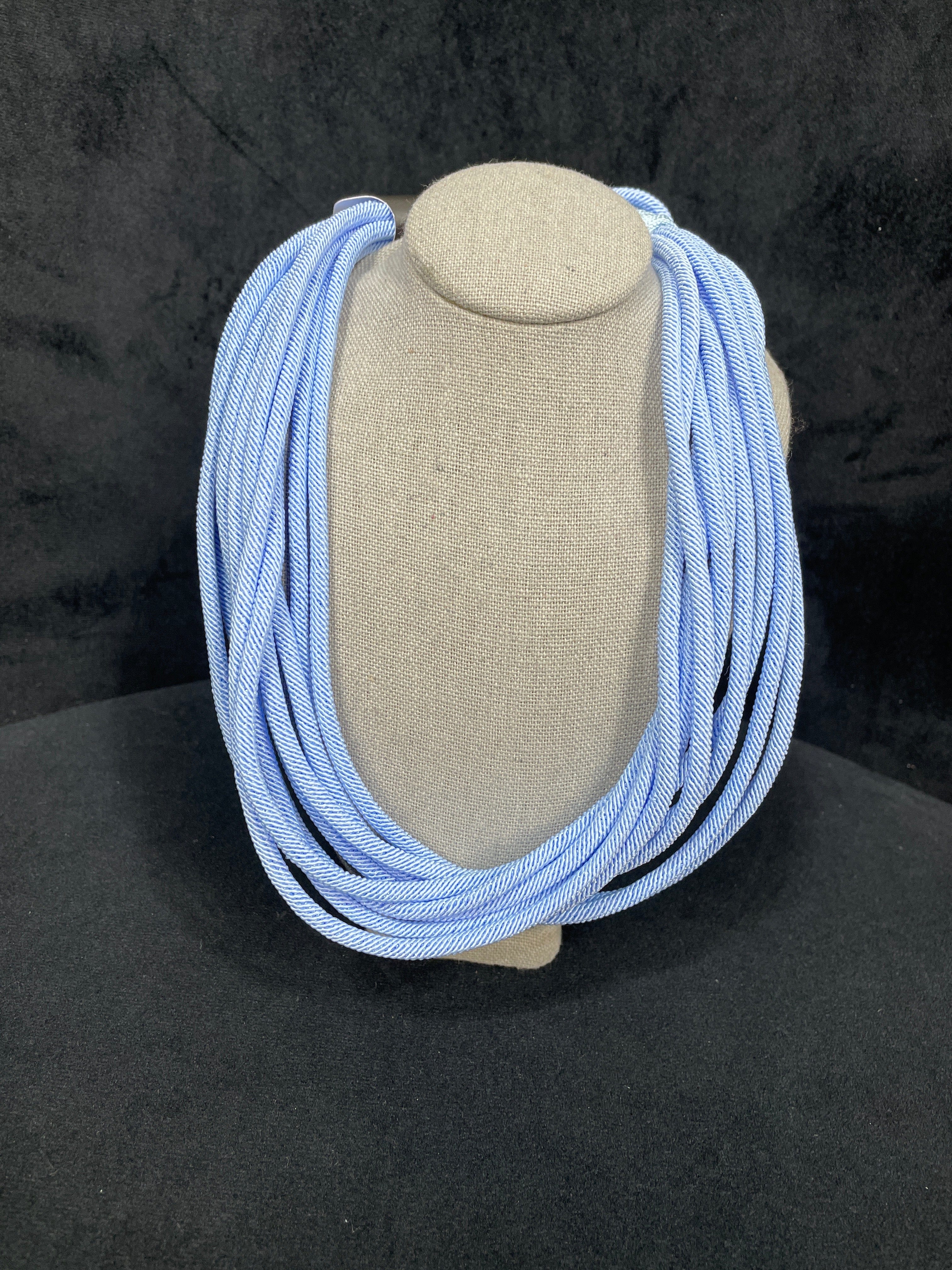 Light Blue Multi Cord Necklace