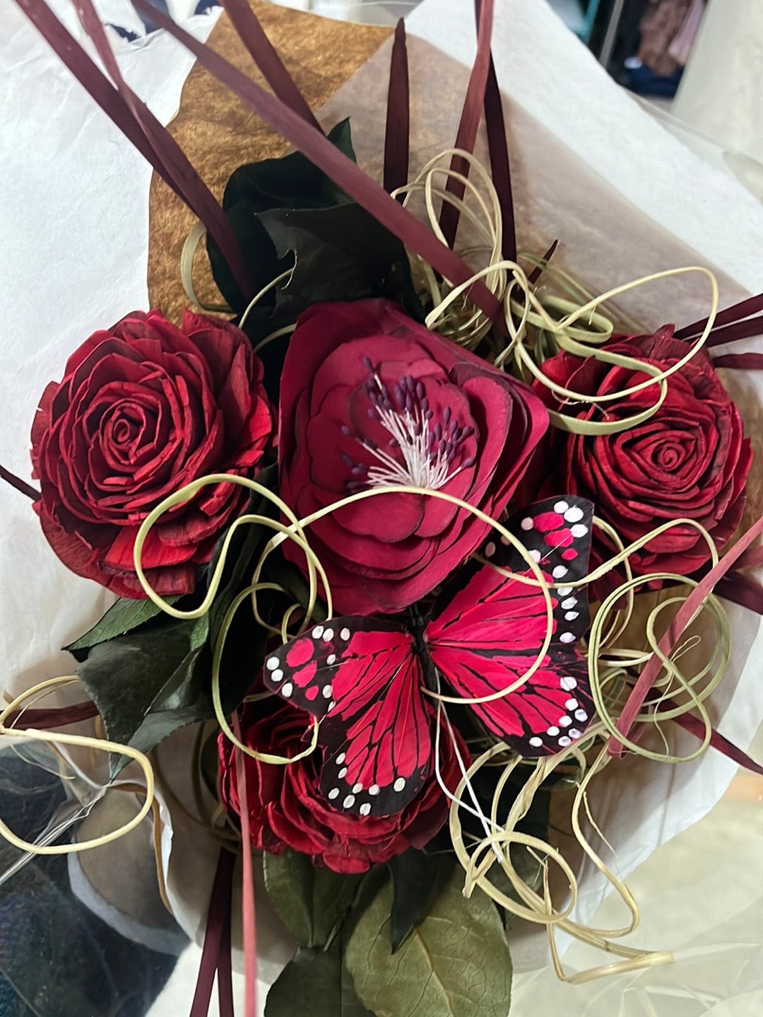Red Rose Potpourri Floral Bouquet
