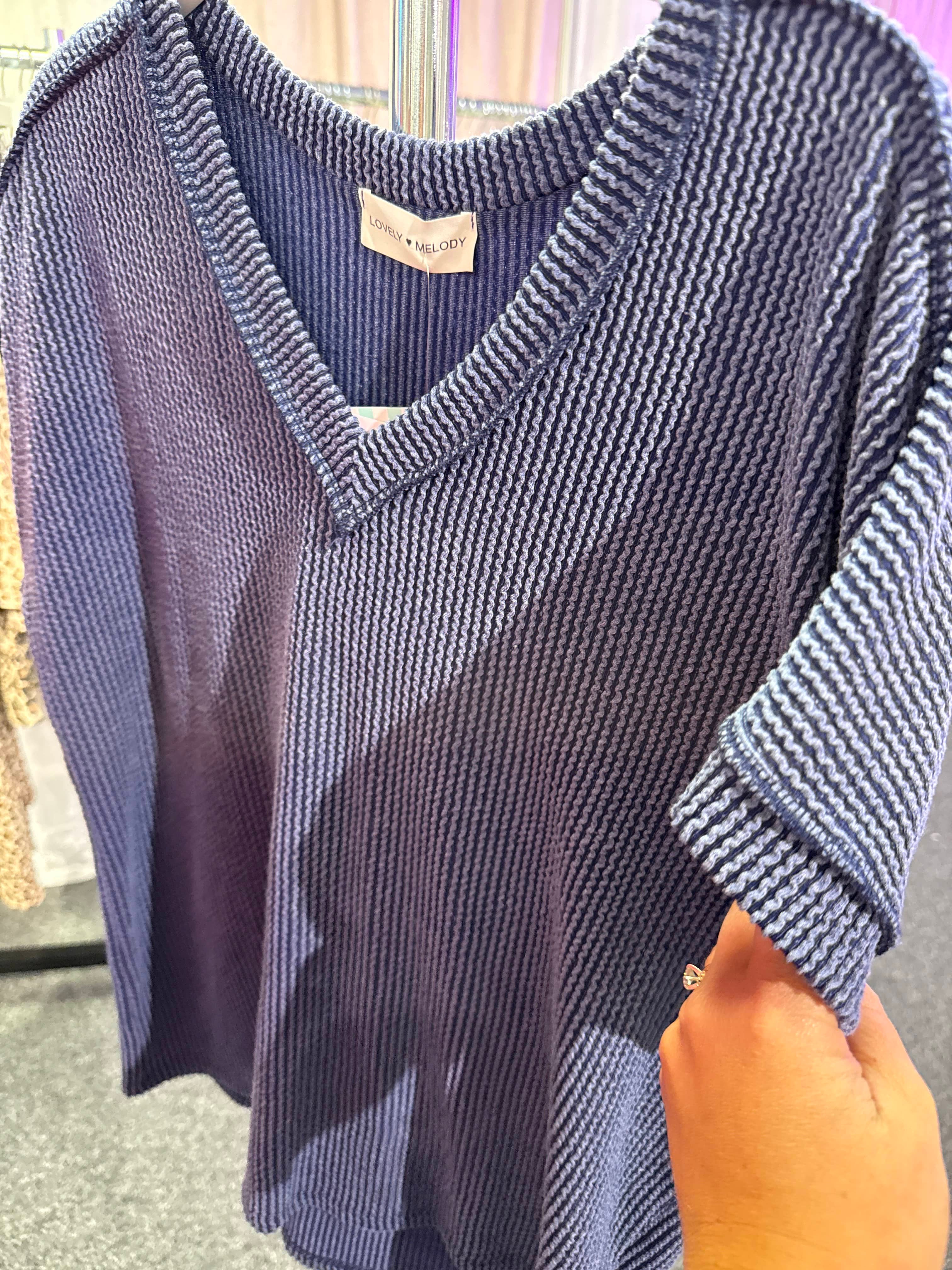 Navy Original Ribbed Top