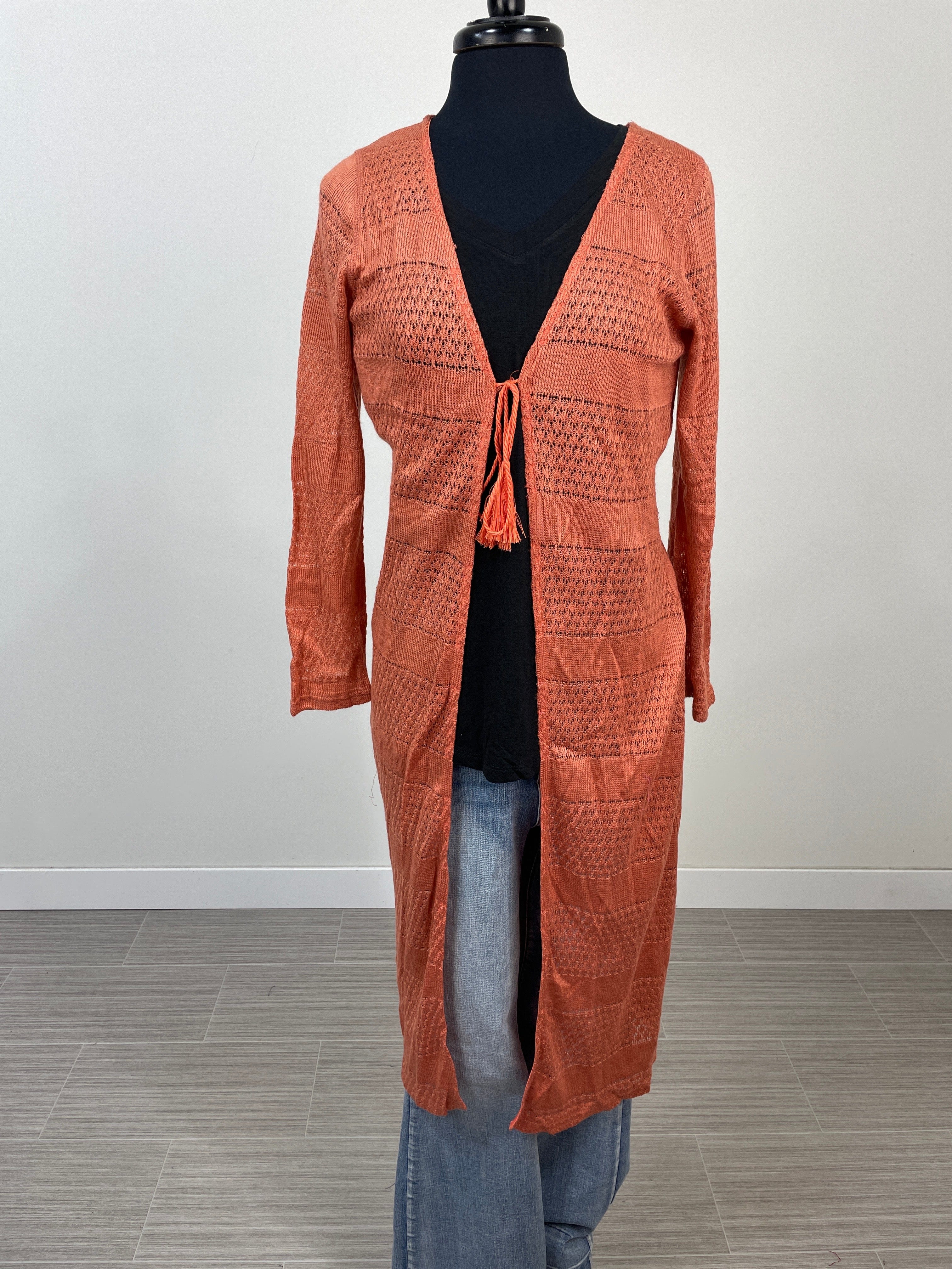 Rust Tie Front Duster