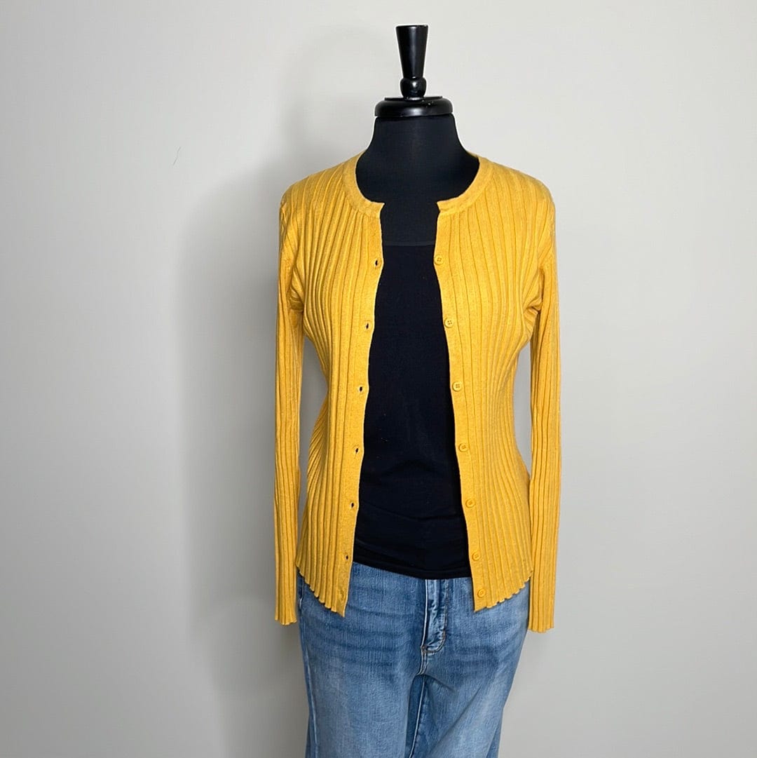 Classic Mustard Button Down Sweater