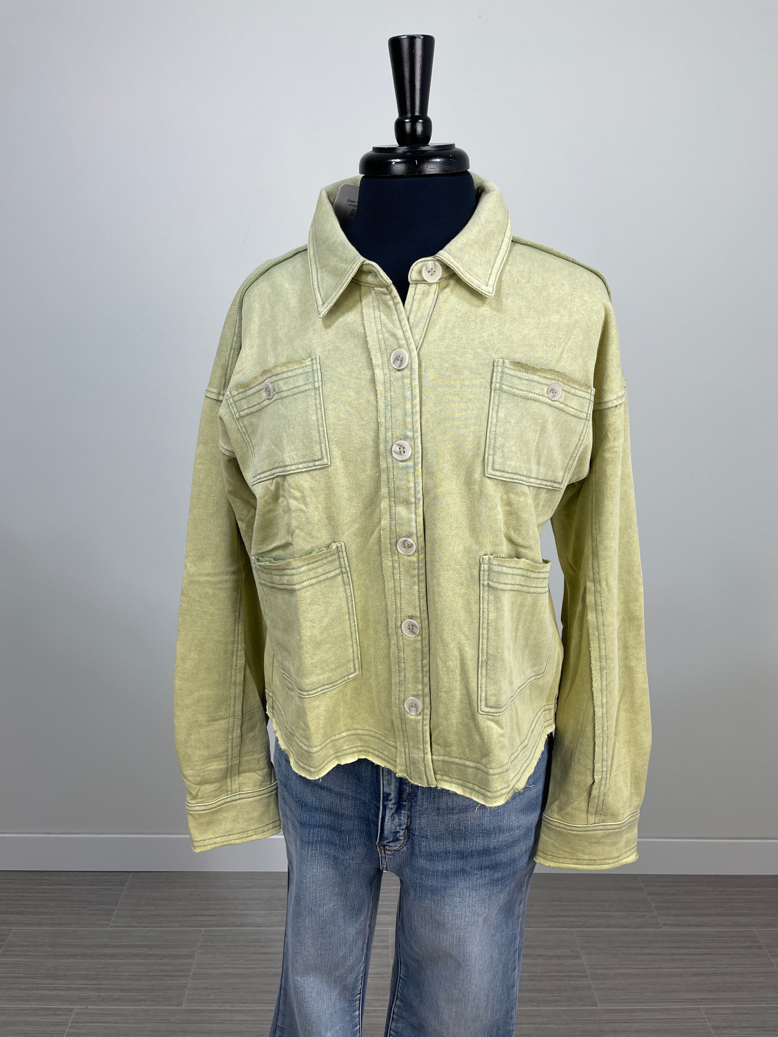 Green Tea French Terry Jacket