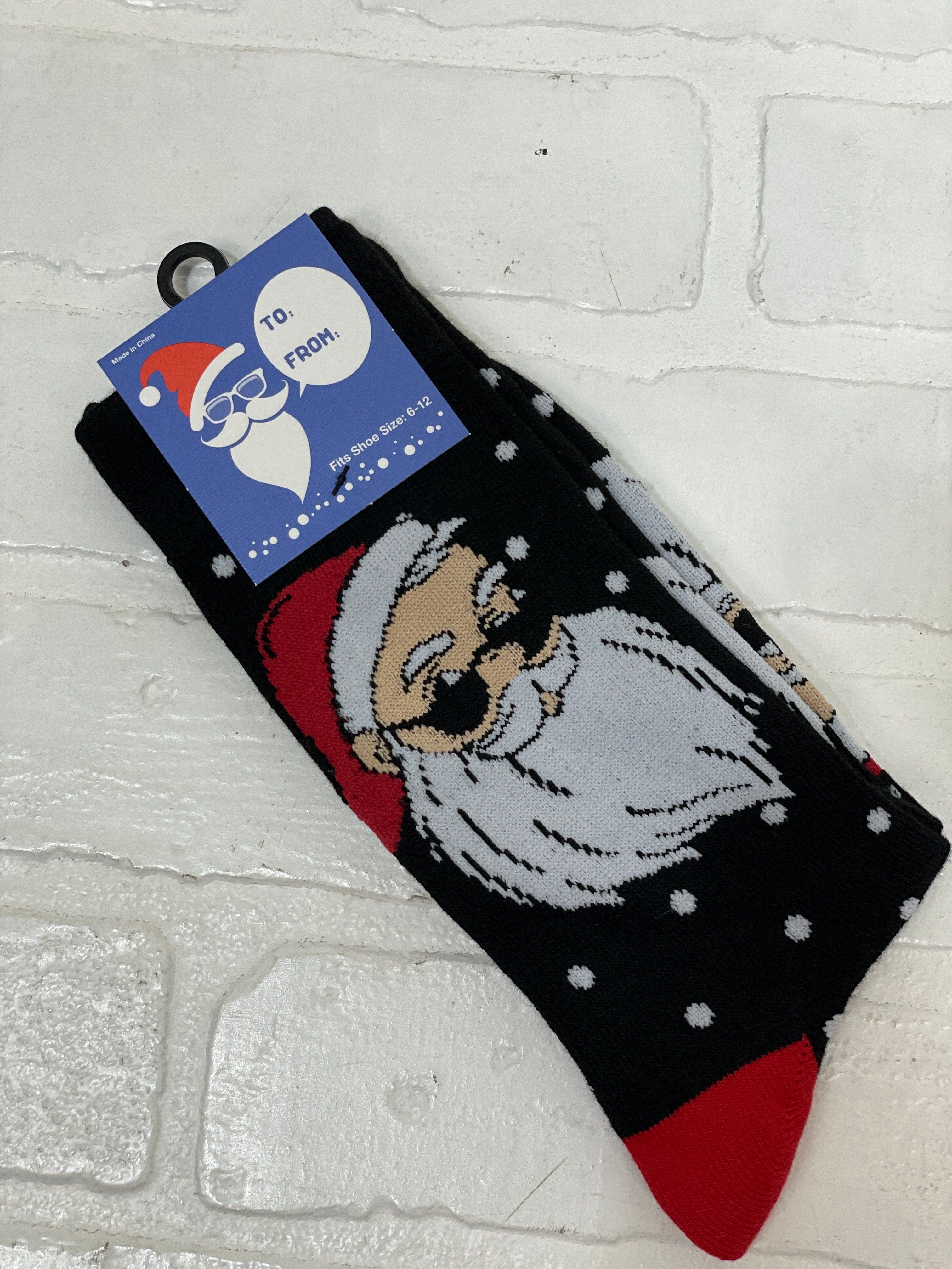 Black & Santa Men's Socks