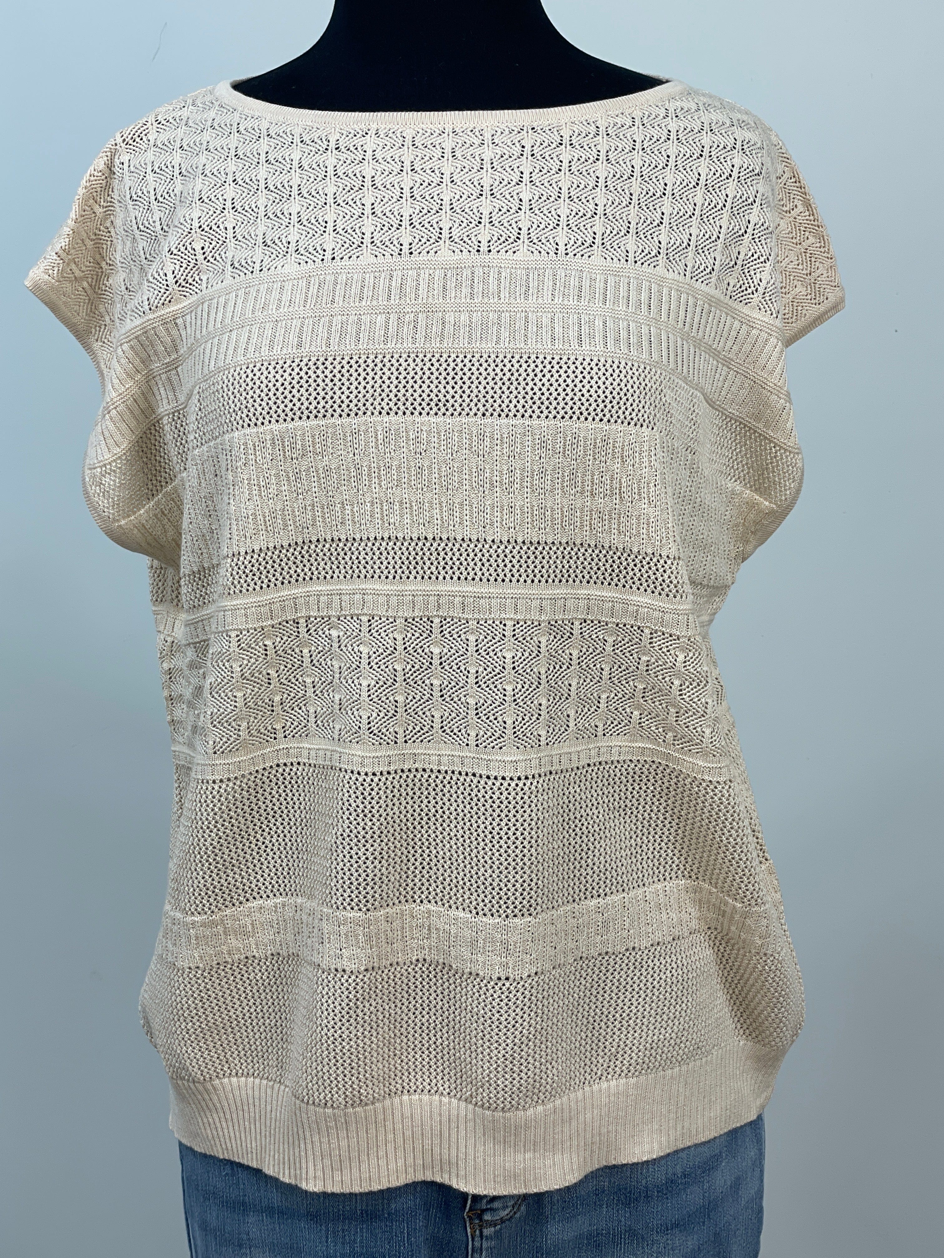 Natural Crochet Knit Sweater