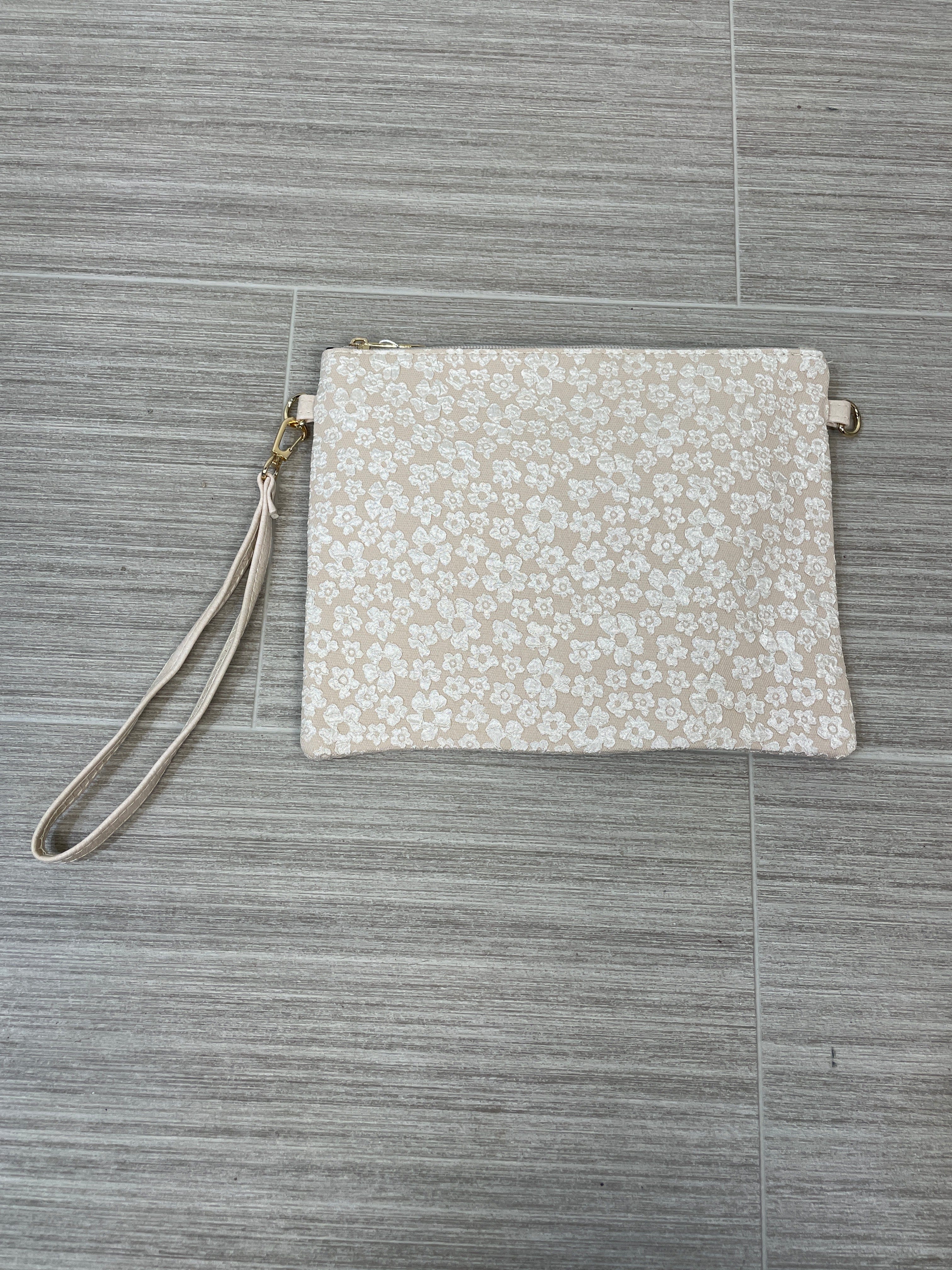 Beige Floral Crossbody