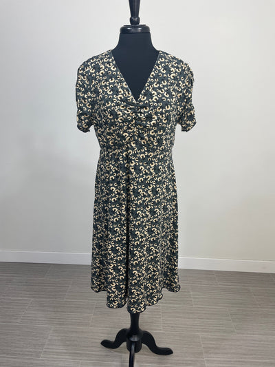 Grey Floral Mesh Reversible Dress