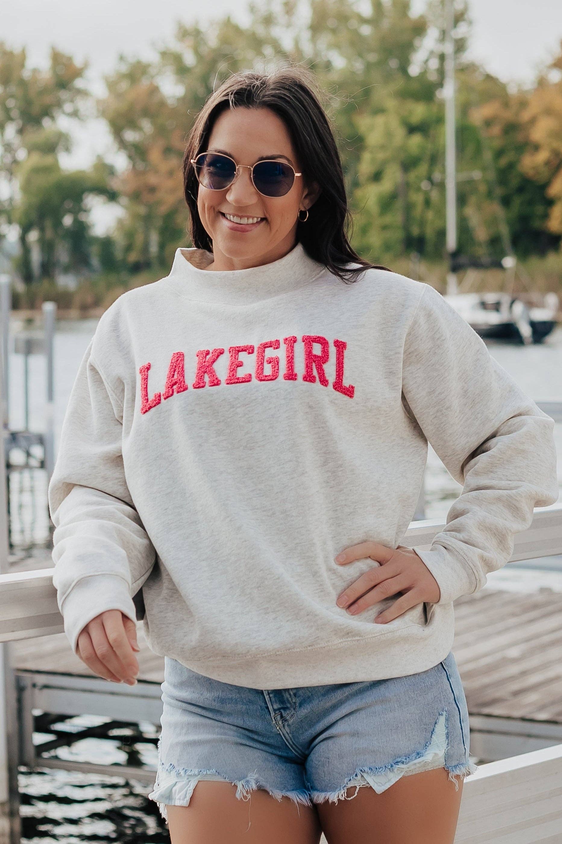 Oatmeal Classic Fleece Mockneck