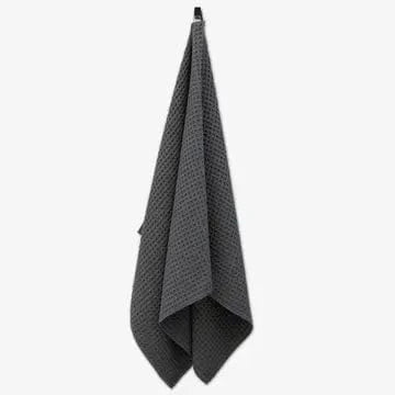 Geometry Charcoal Waffle Bath Towel