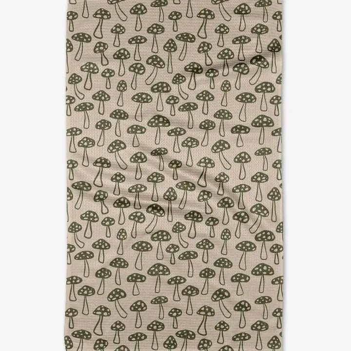 Geometry Woodland Mushroom Tea Towel