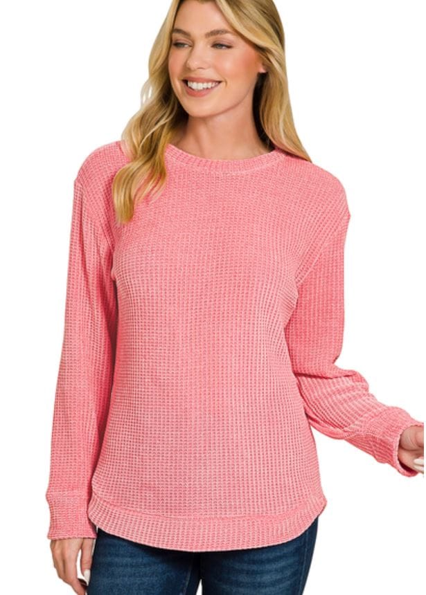 Morning Glory Chenille Waffle Sweater
