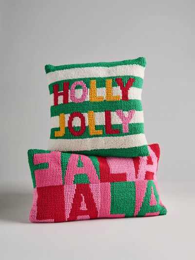 "HOLLY JOLLY" TUFTED PILLOW