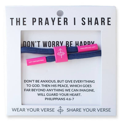 DON'T WORRY BE HAPPY Christian Cord Bracelet