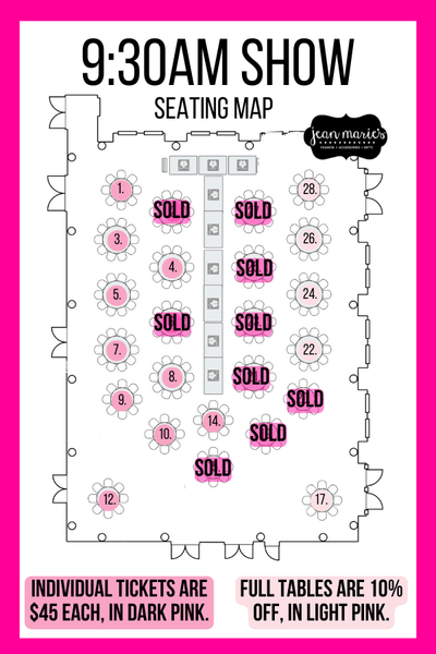 Spring Fashion Show 2025 9:30 AM SHOW - Individual Ticket Sales