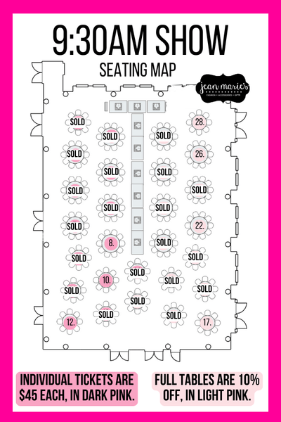 Holiday Fashion Show 2024 9:30 AM SHOW - Individual Ticket Sales