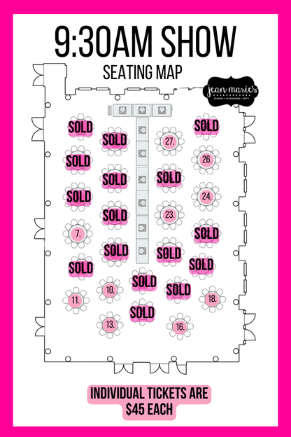 Holiday Fashion Show 2025 9:30 AM SHOW - Individual Ticket Sales