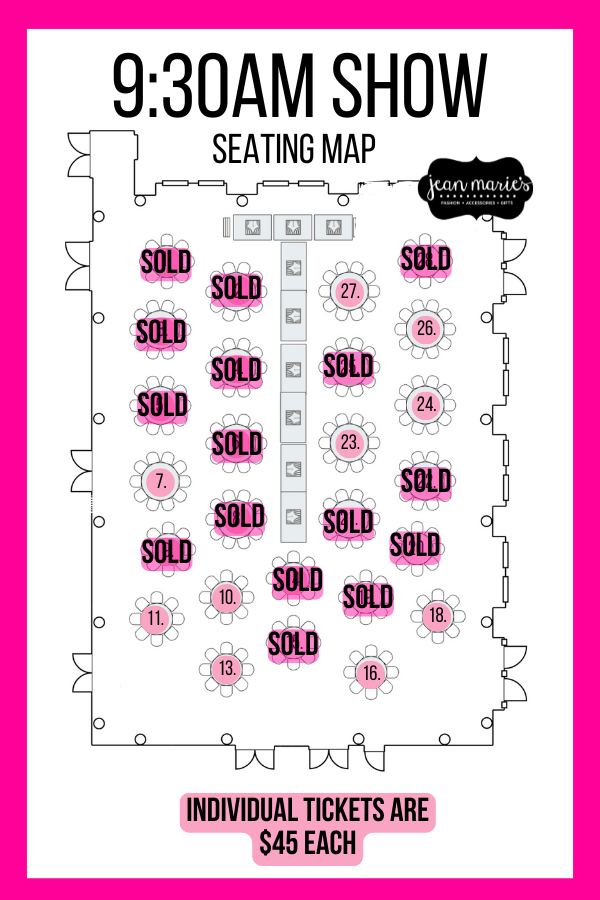 Holiday Fashion Show 2025 9:30 AM SHOW - Individual Ticket Sales