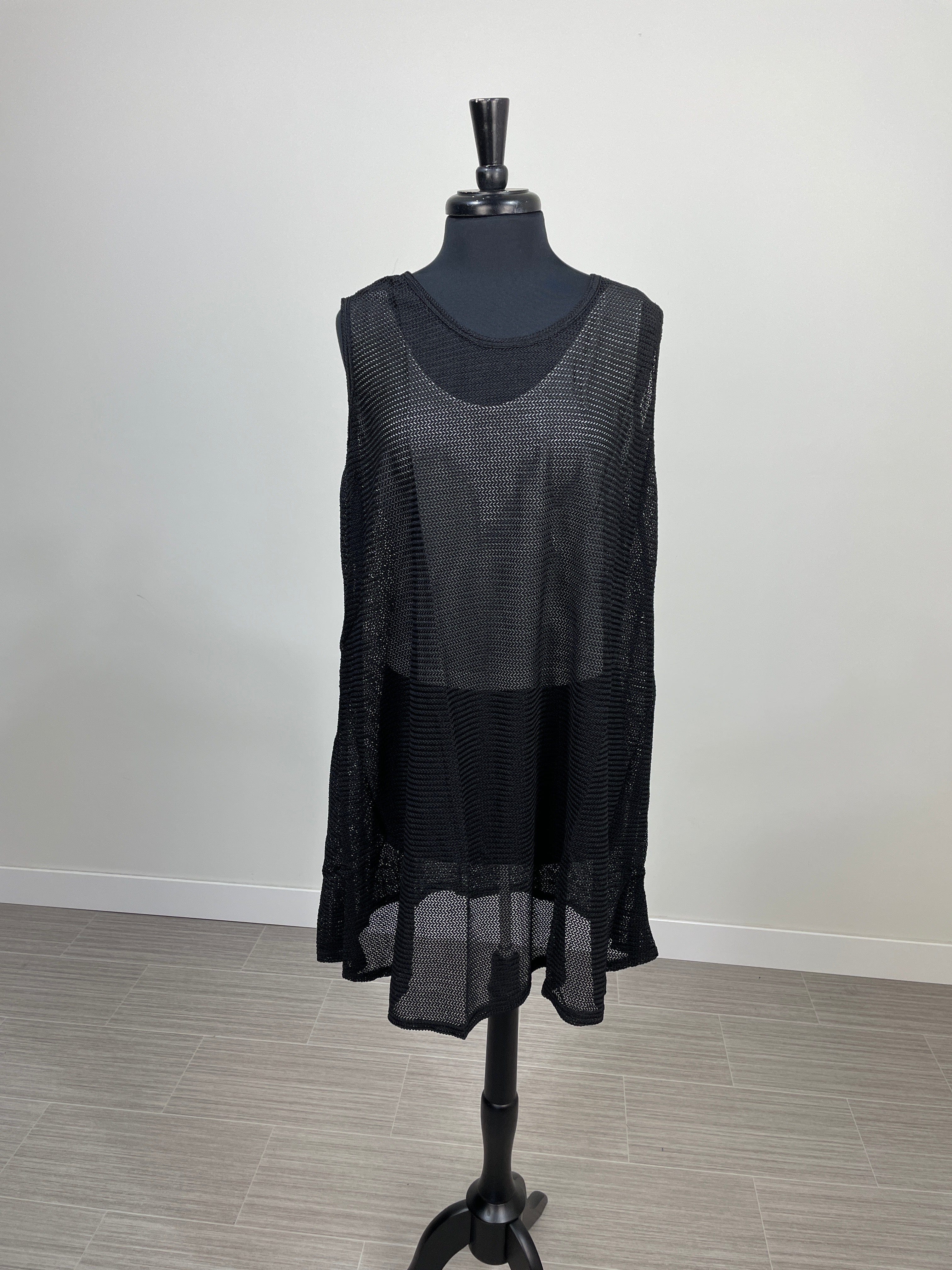 Black Mesh Extended Coverup