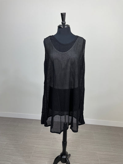Black Mesh Extended Coverup