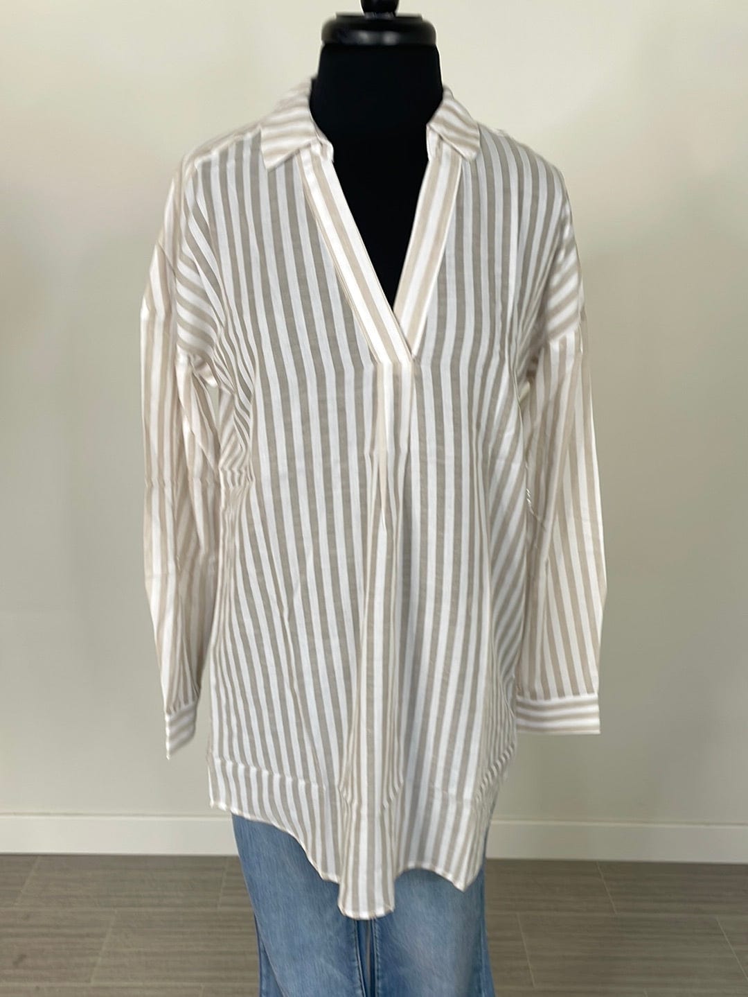 Tribal Cashew Stripe Loose Tunic