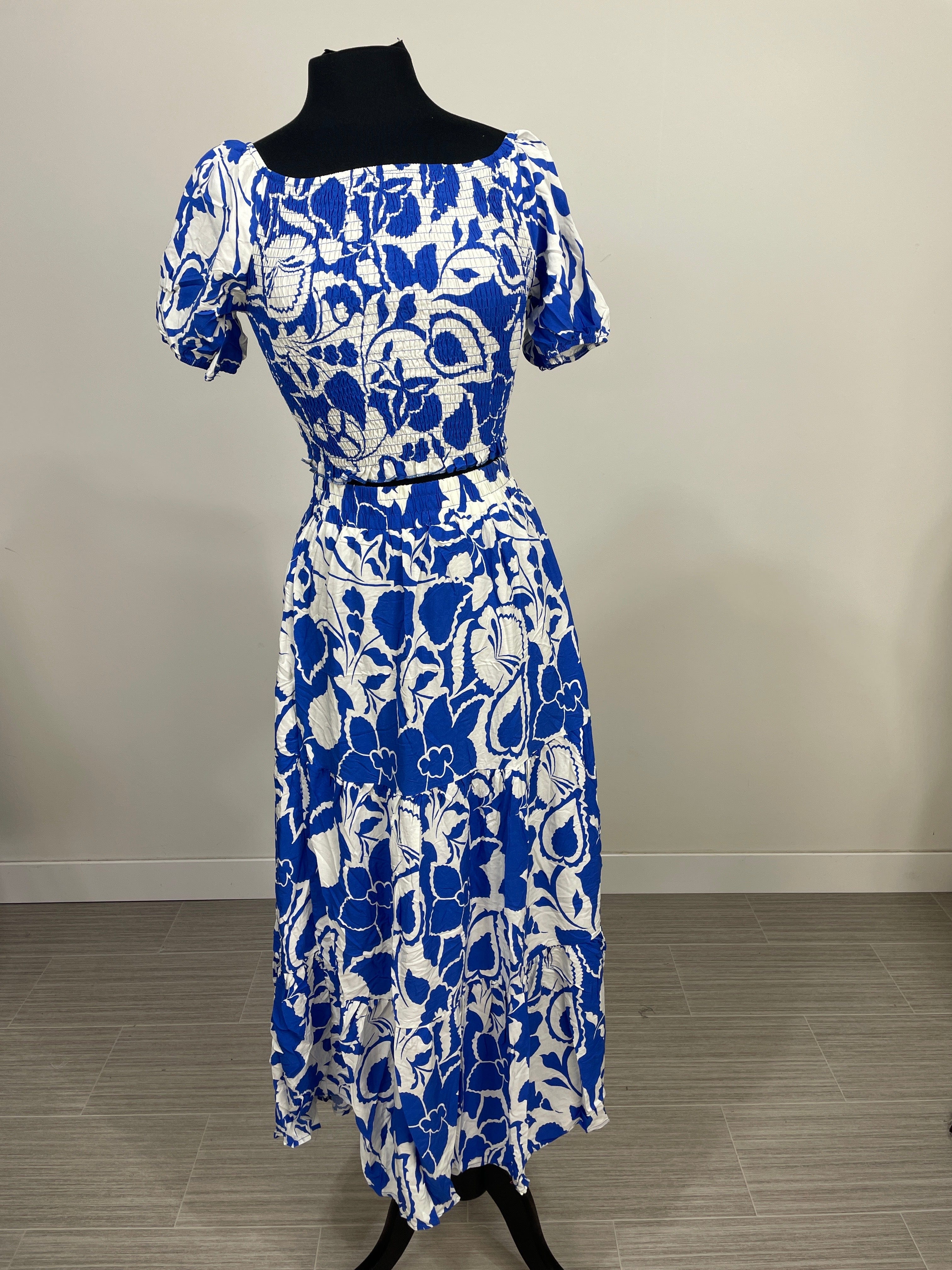 Blue Tropical 2pc Skirt Set