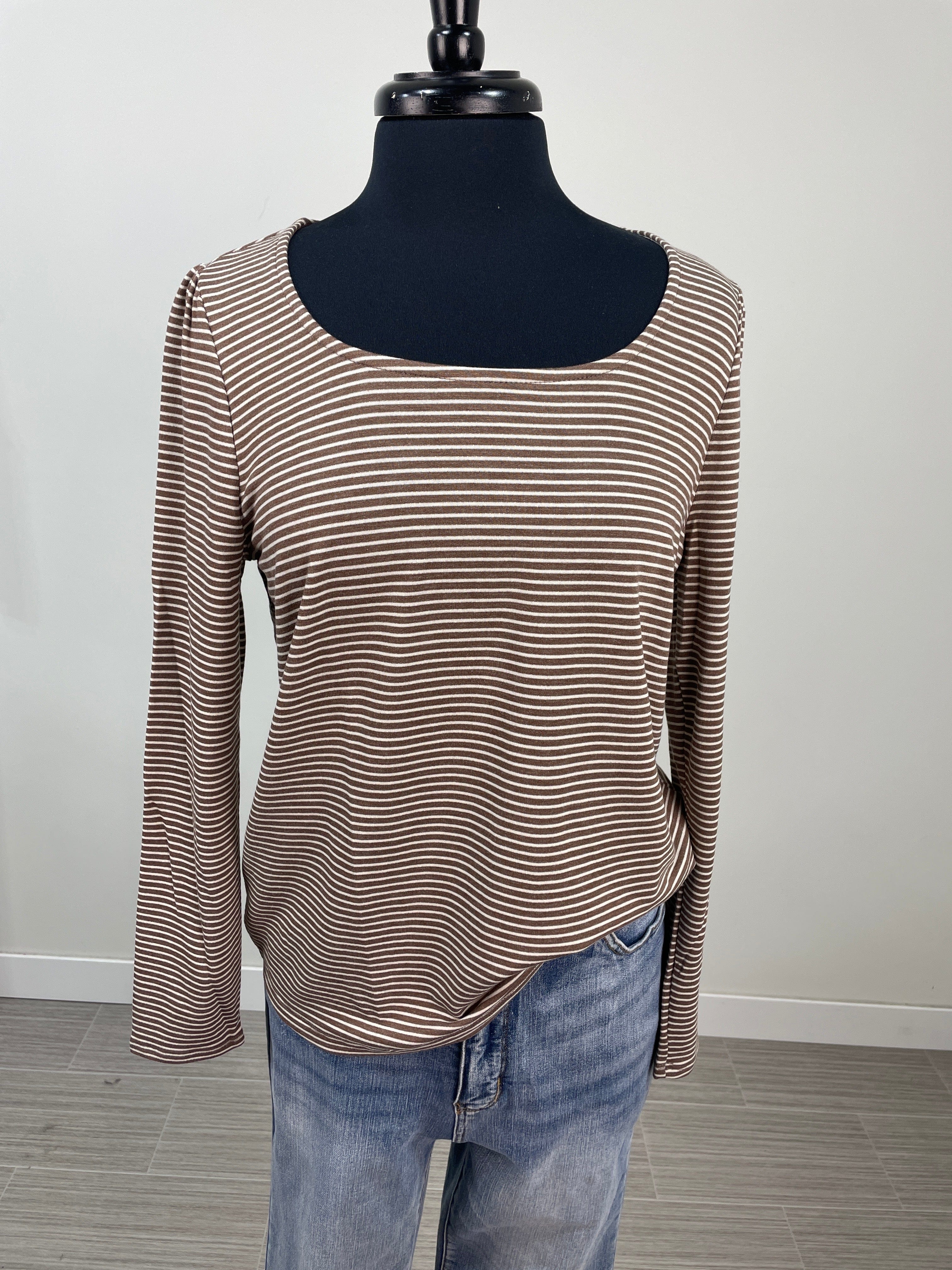Brown Stripe Top