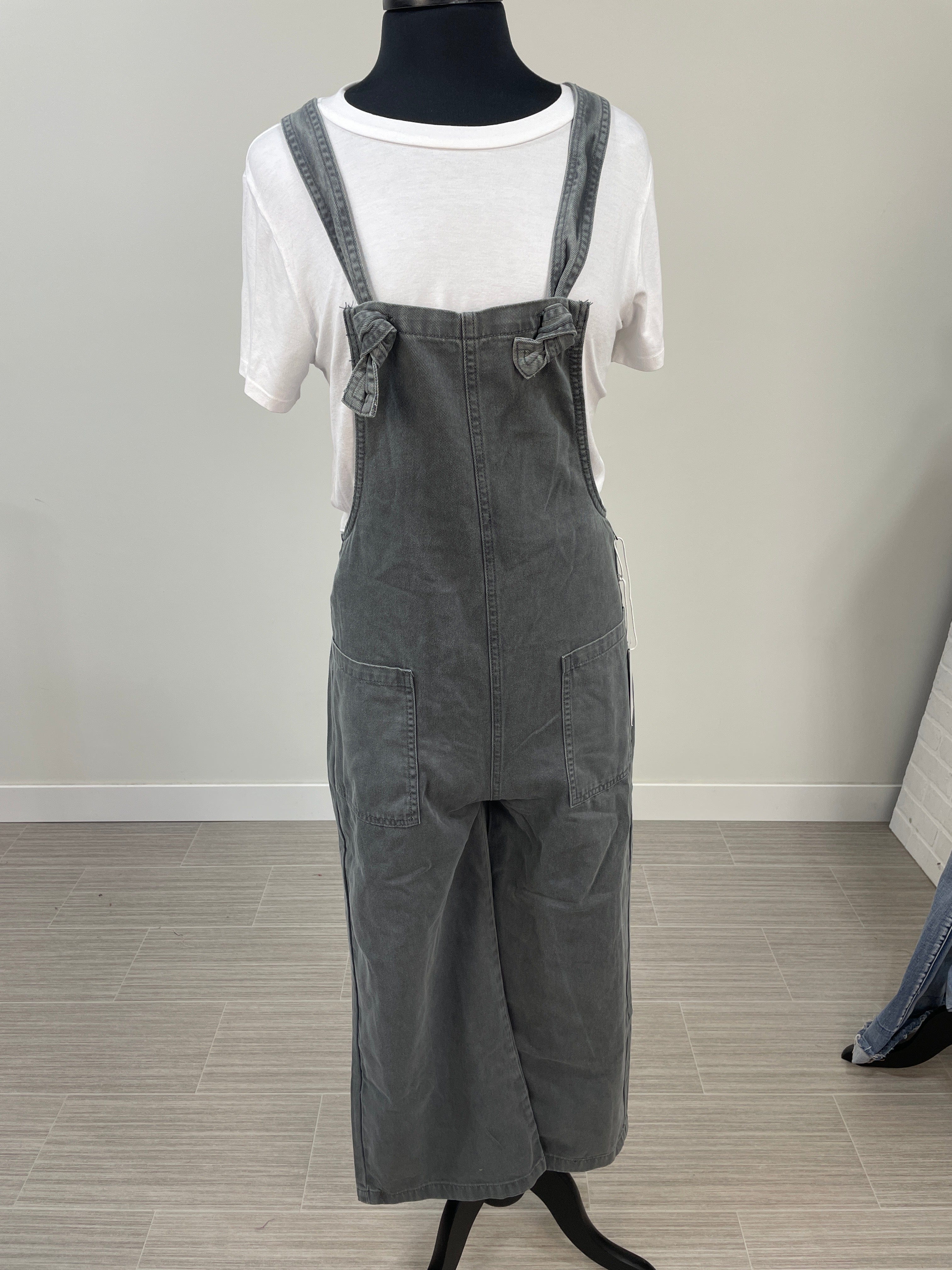 Ash Black Knot Strap Jumpsuit