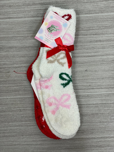 2PC  Christmas Bow Spa Socks