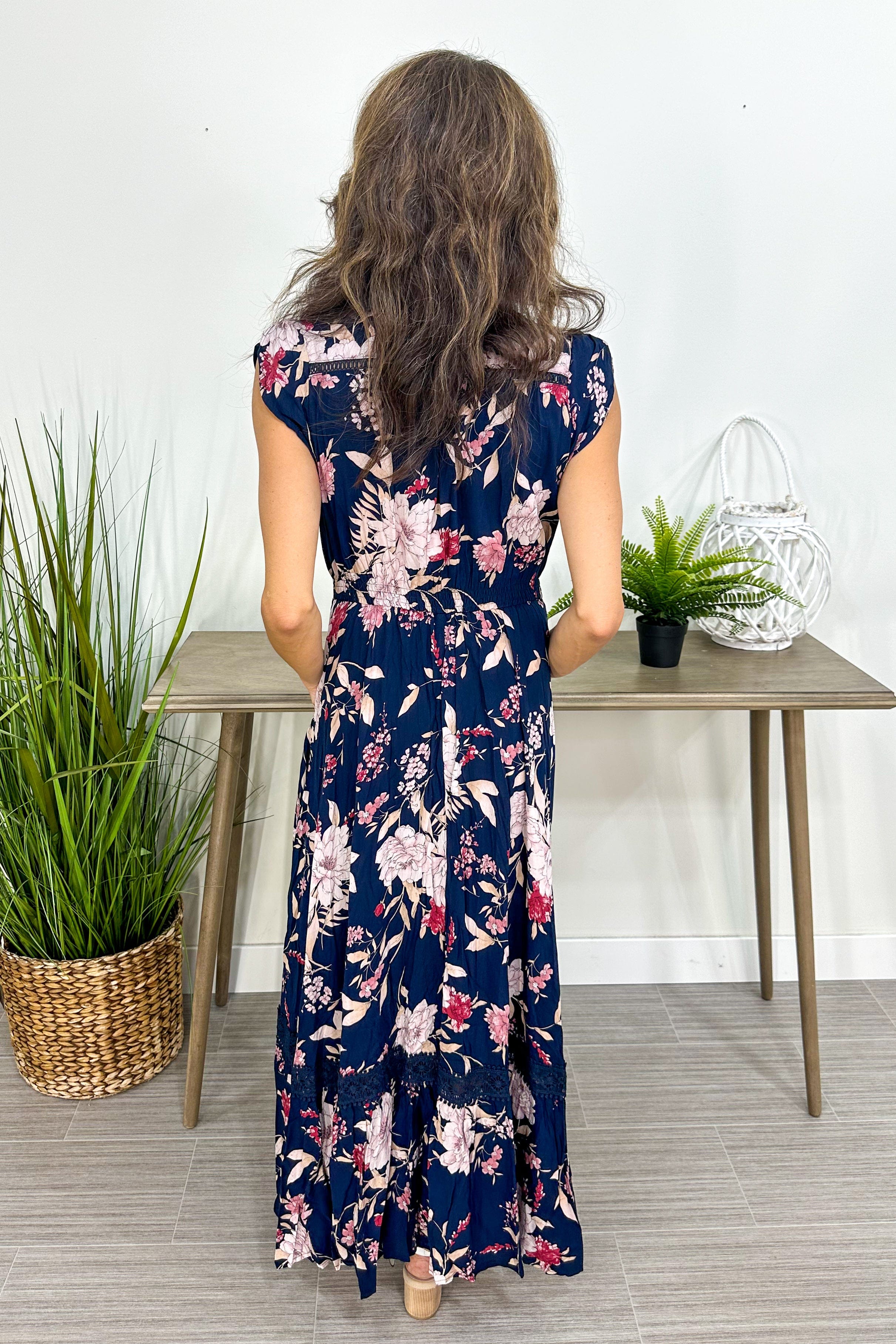 Navy Maxi Dress Floral
