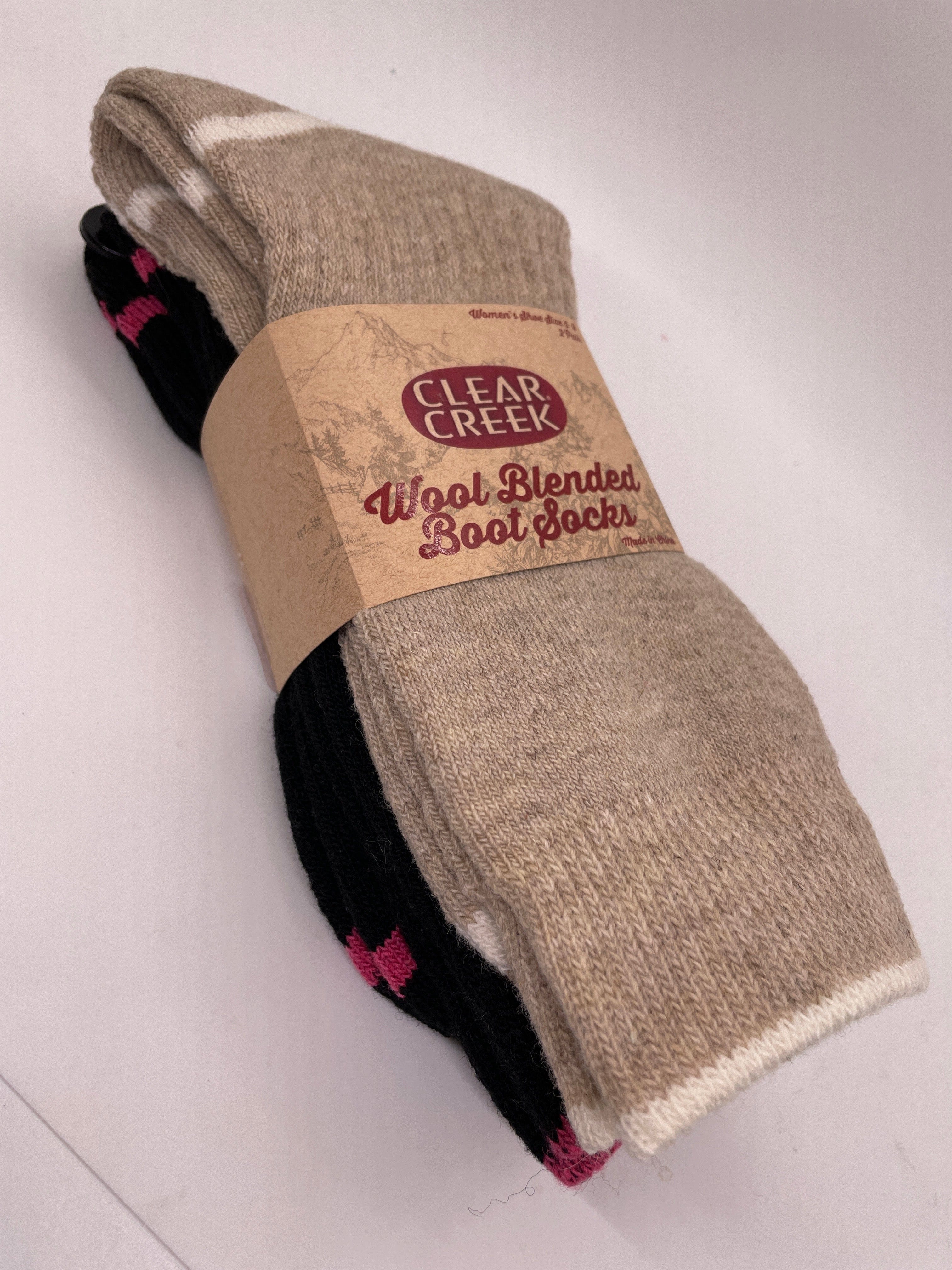 Khaki Wool Blend Boot Sock Pack