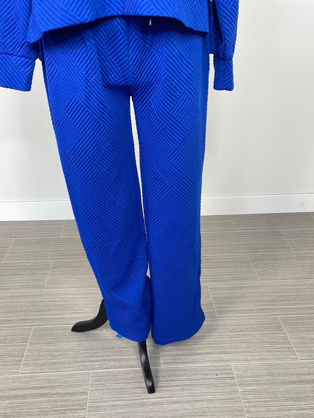 Royal Blue Textured Pants